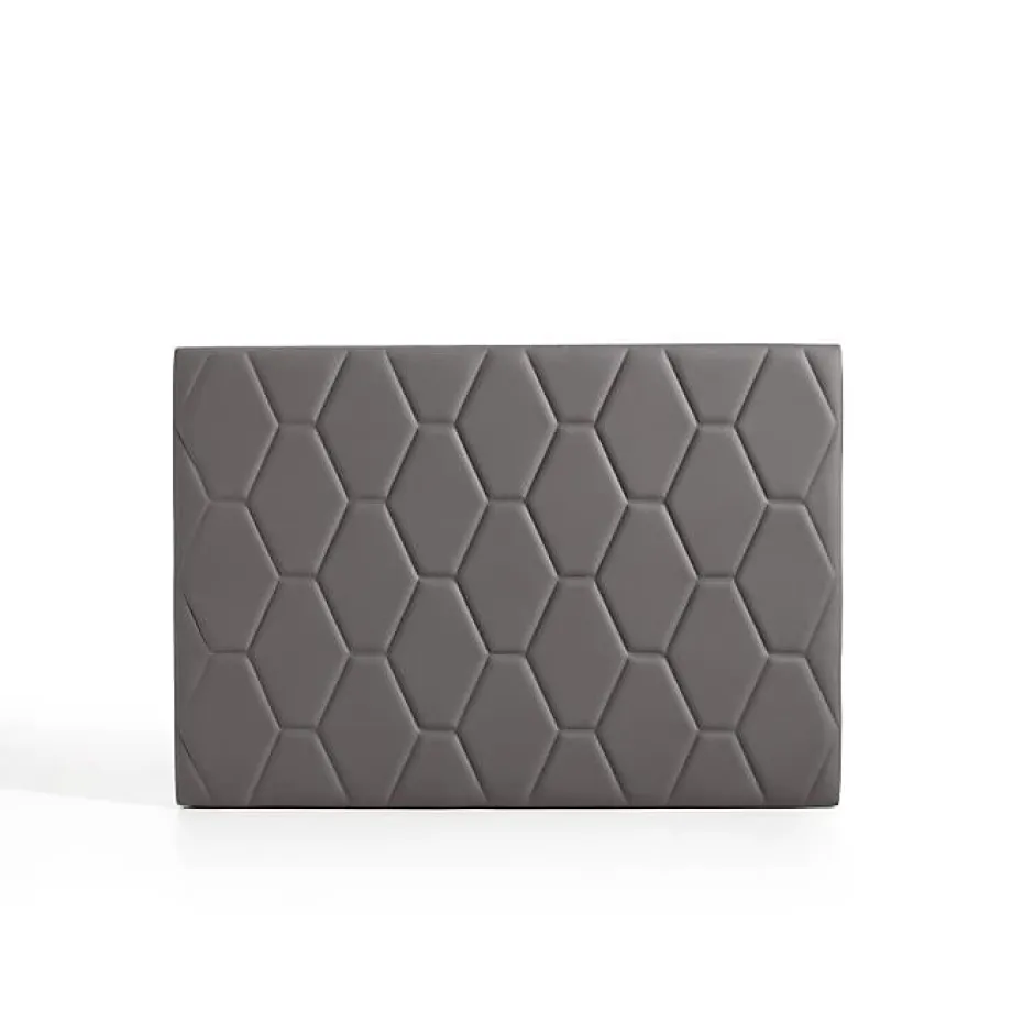 Eccox Tête de lit - - Agata - Similicuir gris - Style scandinave - Fabrication espagnole