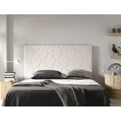 Eccox Tête de lit - - Agata - Similicuir blanc - Style scandinave - Fabrication espagnole Online