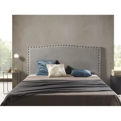 Eccox Tête de lit - - Ambar - Tissu Aquaclean - Gris - 115x115x8 cm