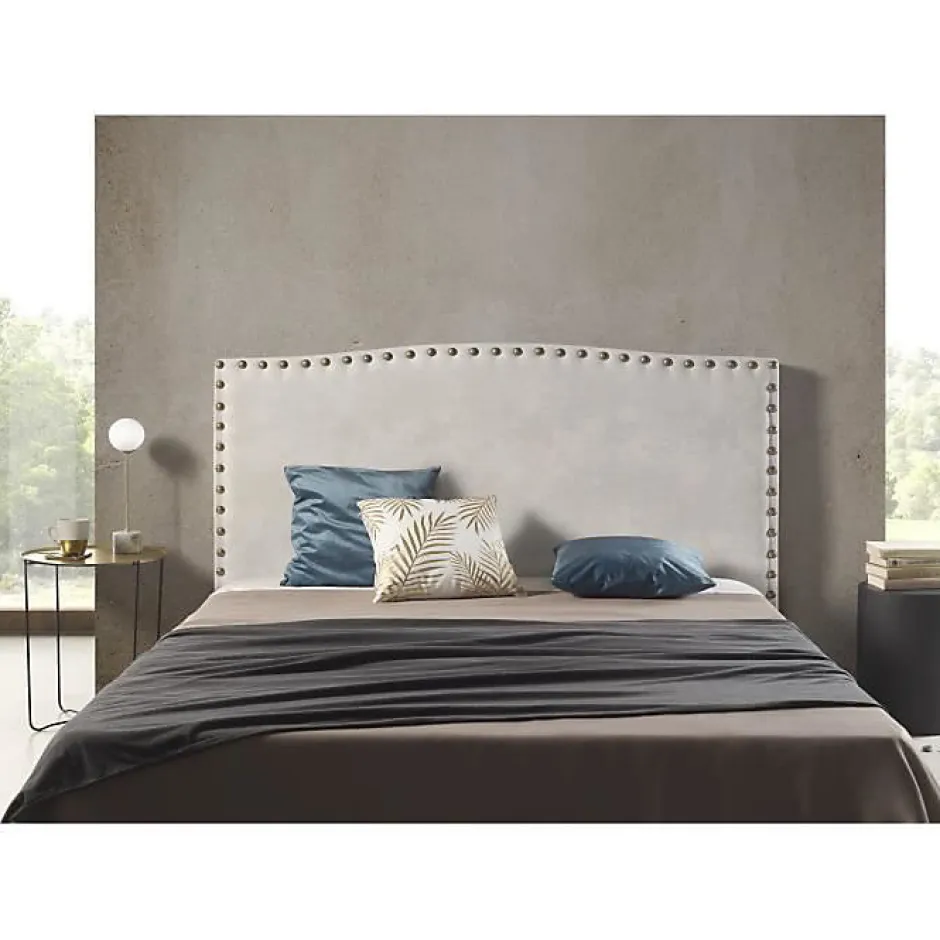 Eccox Tête de lit - - Ambar - Tissu Aquaclean - Gris - 160x115x8 cm Best