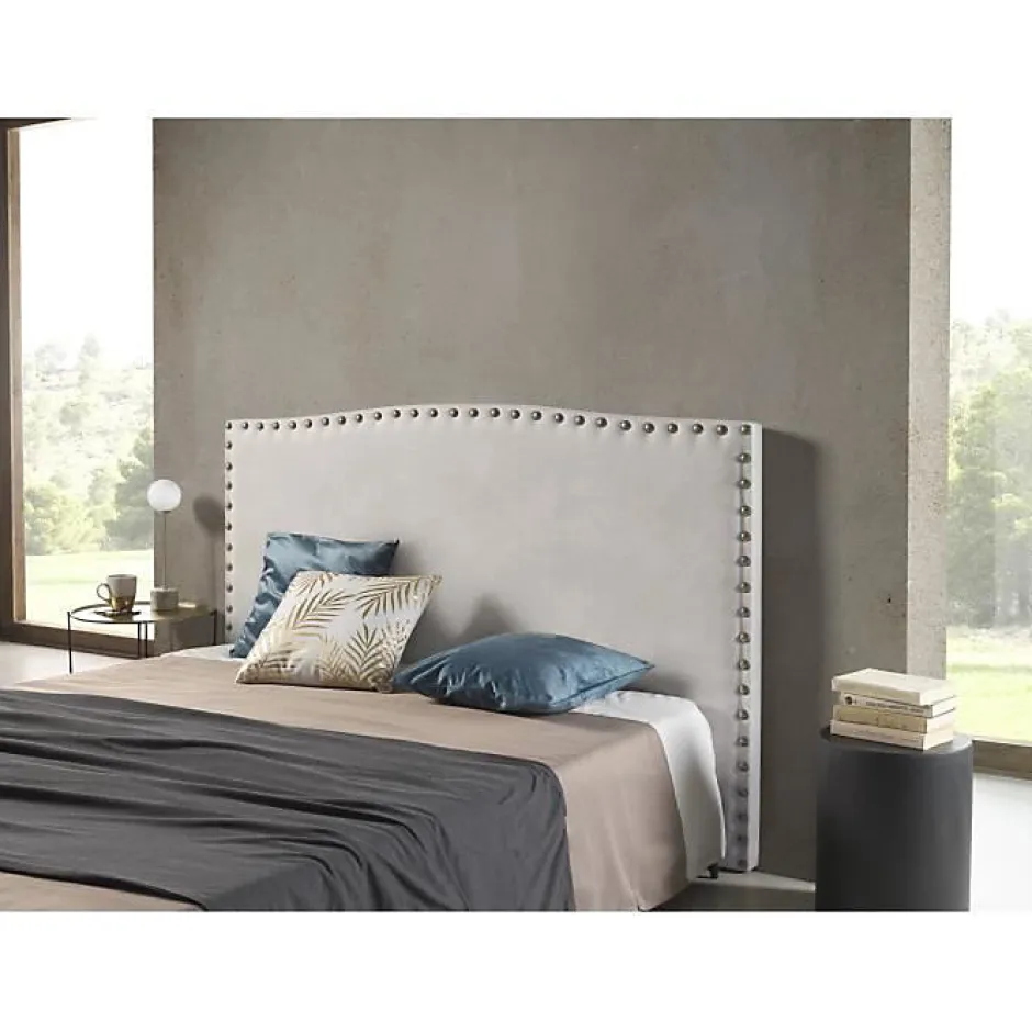 Eccox Tête de lit - - Ambar - Tissu Aquaclean - Gris - 160x115x8 cm Best