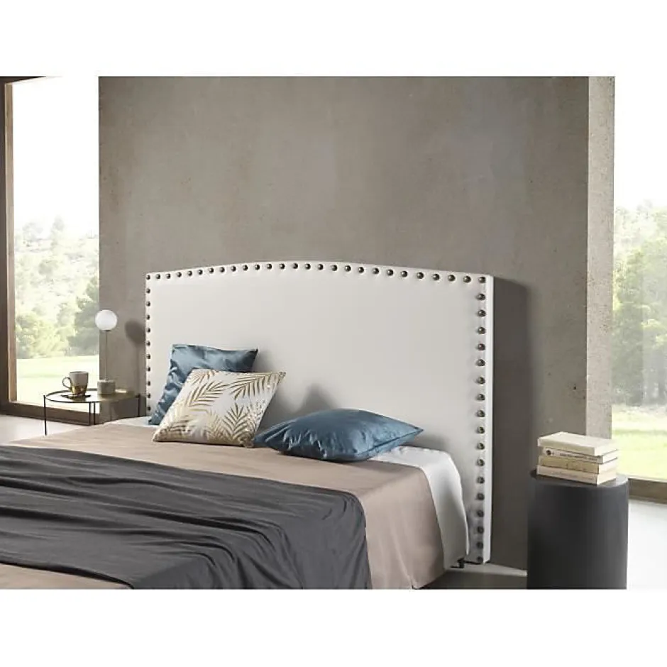 Eccox Tête de lit - - Ambar - Similicuir blanc - Vintage - 160 cm Sale