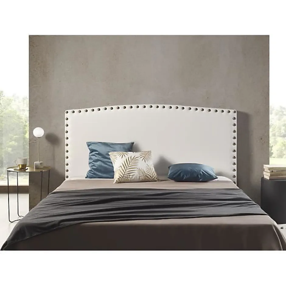 Eccox Tête de lit - - Ambar - Similicuir blanc - Vintage - 160 cm Sale