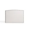 Eccox Tête de lit - - Ambar - Similicuir blanc - 110x110 cm - Antitache Aquaclean