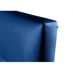 Eccox Tête de lit - - Aster - Similicuir bleu - 130 cm - Design contemporain - Anti-taches