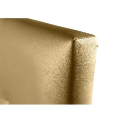 Eccox Tête de lit - - Aster - Similicuir doré - 130 cm - Épaisseur 8 cm - Anti-taches