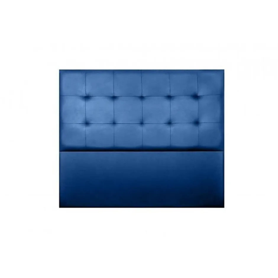 Eccox Tête de lit - - Aster - Similicuir bleu - 115 cm - Design contemporain