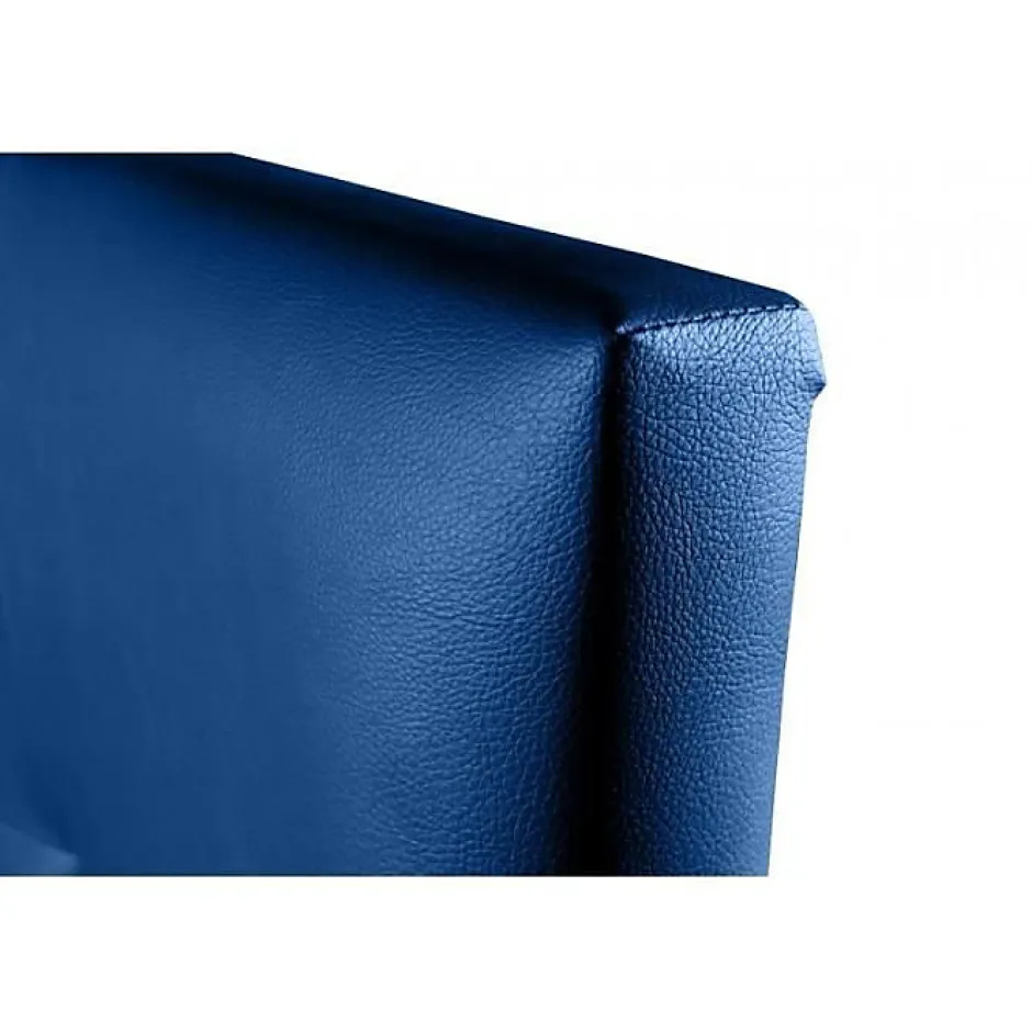 Eccox Tête de lit - - Aster - Similicuir bleu - 115 cm - Design contemporain
