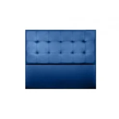 Eccox Tête de lit - - Aster - Similicuir bleu - 160 cm - Hauteur 120 cm