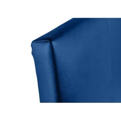 Eccox Tête de lit - - Cala - Similicuir bleu - 130 cm - Rembourrage en mousse HR Clearance
