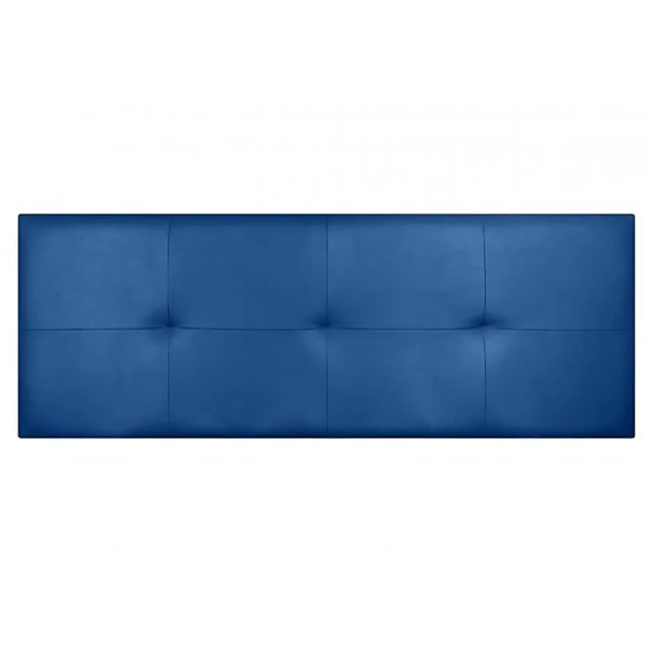 Eccox Tête de lit - - Cala - Similicuir bleu - 130 cm - Rembourrage en mousse HR Clearance