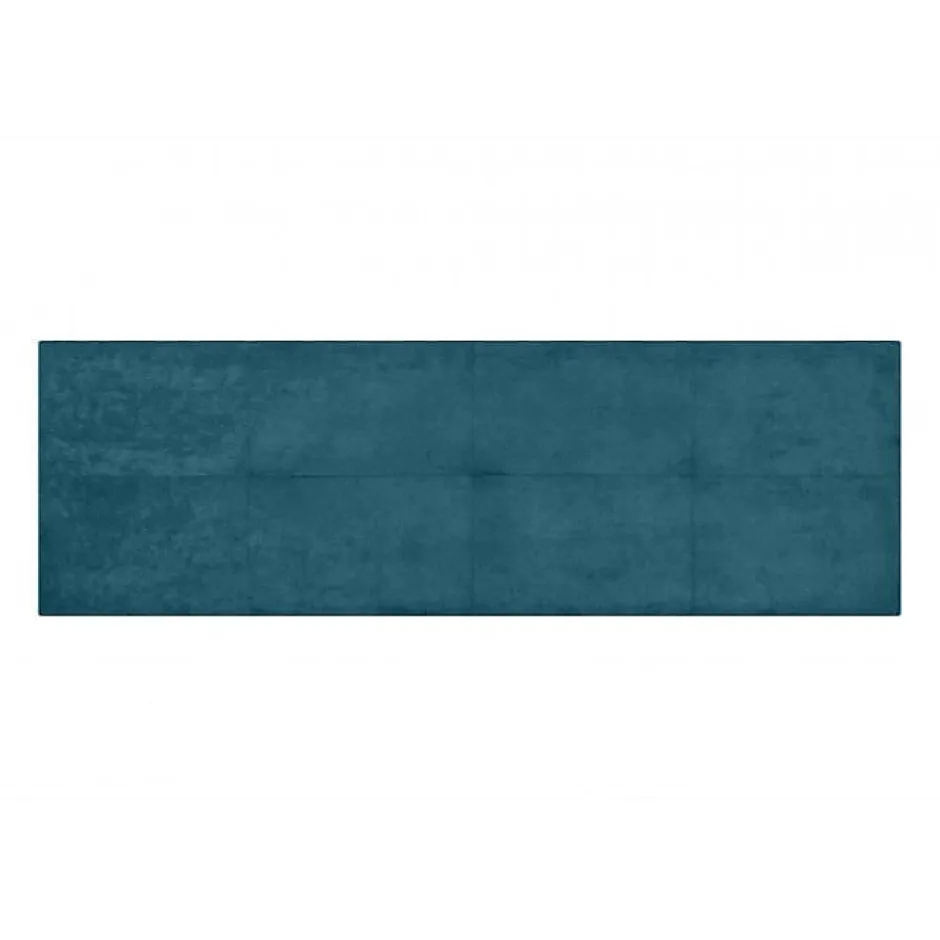 Eccox Tête de lit - - Cala - Tissu bleu - 220 cm - Rembourrage en mousse HR Hot