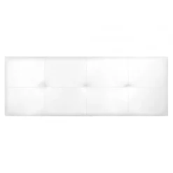 Eccox Tête de lit - - Cala - Similicuir blanc - 160 cm - Rembourrage en mousse HR