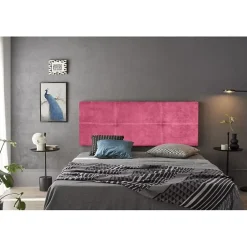 Eccox Tête de lit - - Dalia - Tissu Aqualine - Rose - 190 cm - Rembourrée