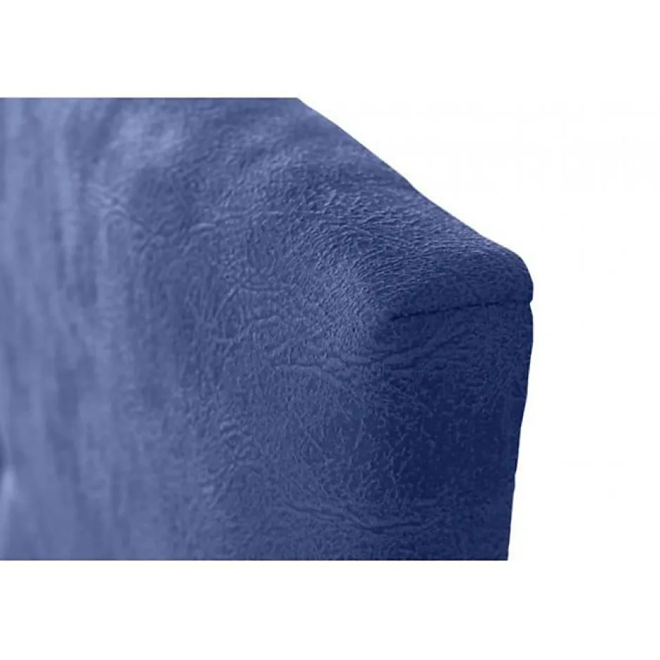 Eccox Tête de lit - - Dalia - Tissu Aqualine - Bleu - 145 cm - Rembourrée Best