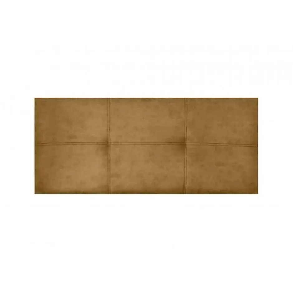Eccox Tête de lit - - Dalia - Tissu Aqualine Jaune - 160 cm - Rembourrée - Antitache