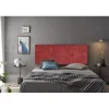 Eccox Tête de lit - - Dalia - Tissu Aqualine - Rouge - 170 cm - Rembourrée