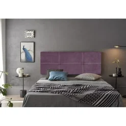 Eccox Tête de lit - - Dalia - Tissu Aqualine - Violet - 145 cm - Rembourrée Online