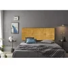 Eccox Tête de lit - - Dalia - Tissu Aqualine - Jaune - 115 cm - Rembourrée