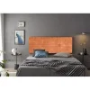 Eccox Tête de lit - - Dalia - Tissu Aqualine - Orange - 220 cm - Rembourrée