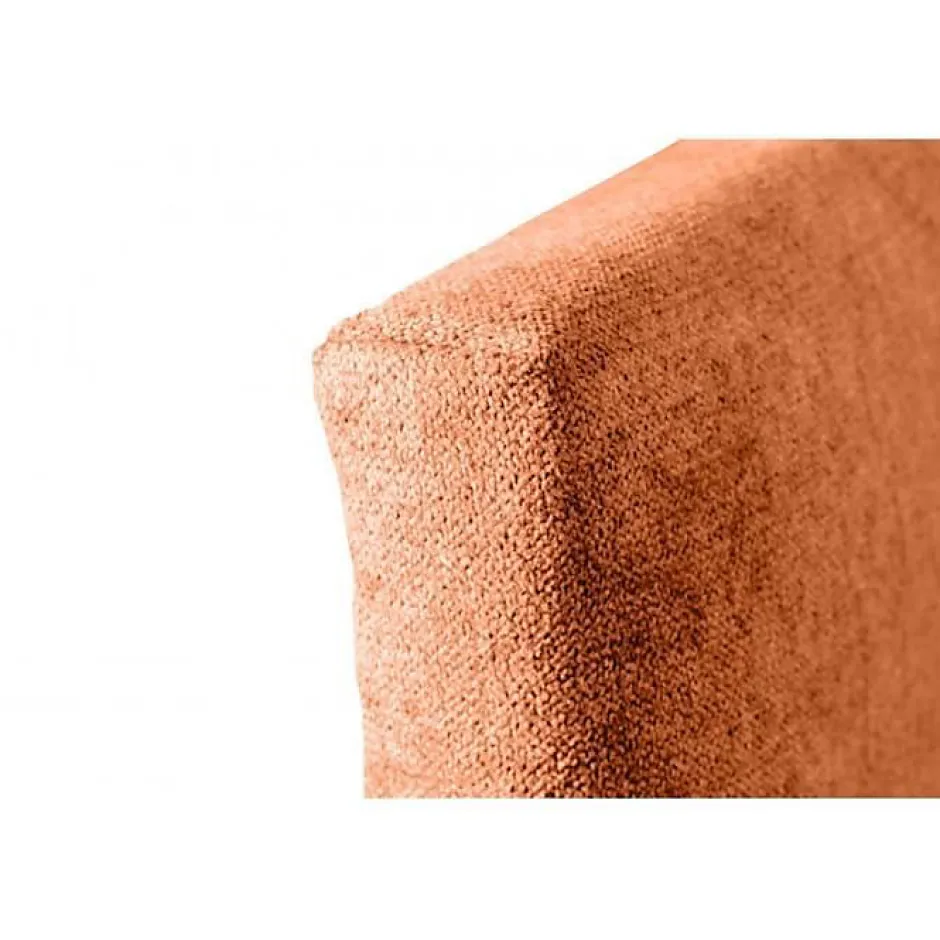 Eccox Tête de lit - - Dalia - Tissu Aqualine - Orange - 145 cm - Rembourrée