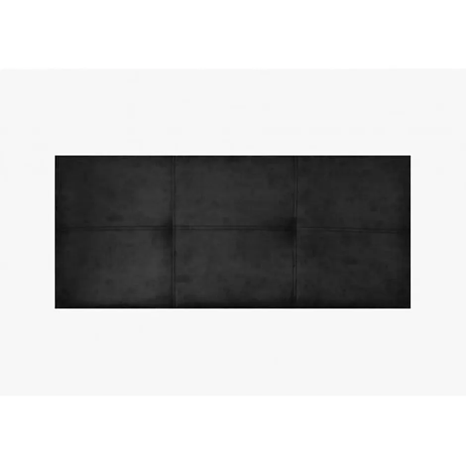 Eccox Tête de lit - - Dalia - Tissu Aqualine Noir - 160 cm - Rembourrée - Design contemporain Best