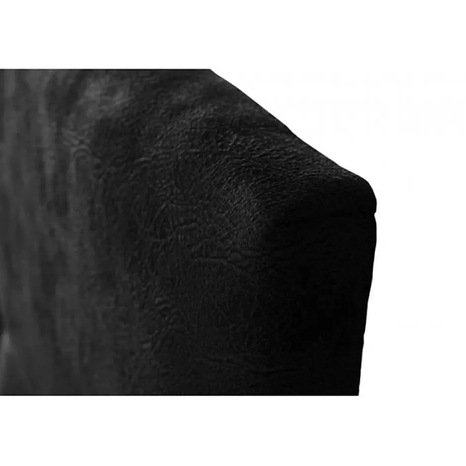Eccox Tête de lit - - Dalia - Tissu Aqualine Noir - 160 cm - Rembourrée - Design contemporain Best
