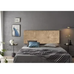 Eccox Tête de lit - - Dalia - Tissu anti-taches Aqualine - 100 cm - Marron Online