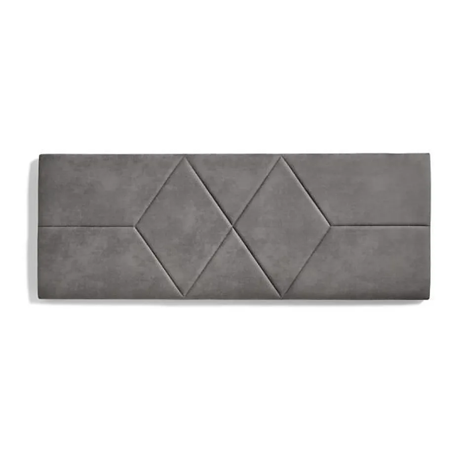 Eccox Tête de lit - - Deux Diamants - 152 x 57 x 5 cm - Tissu Anti-Tache - Couleur Gris Clearance