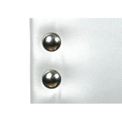 Eccox Tête de lit - - Lily - Similicuir blanc - 130 cm - Design moderne et élégant