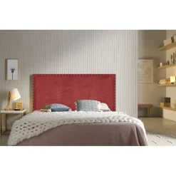 Eccox Tête de lit - - Lily - Tissu rouge - Antitache - 115 cm de largeur Discount