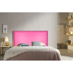 Eccox Tête de lit - - Lily - Similicuir rose - 145 cm - Design moderne et élégant New