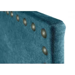 Eccox Tête de lit - - Lily - Tissu bleu - Antitache - 115 cm de largeur