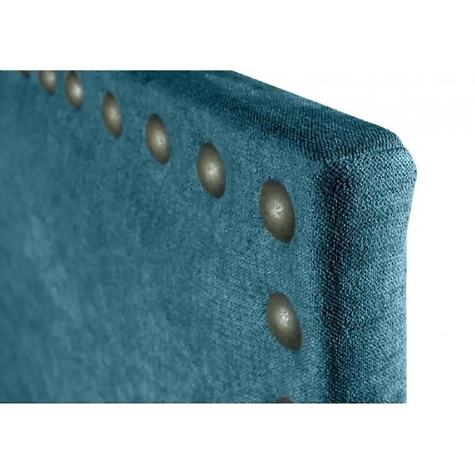 Eccox Tête de lit - - Lily - Tissu bleu - Antitache - 115 cm de largeur