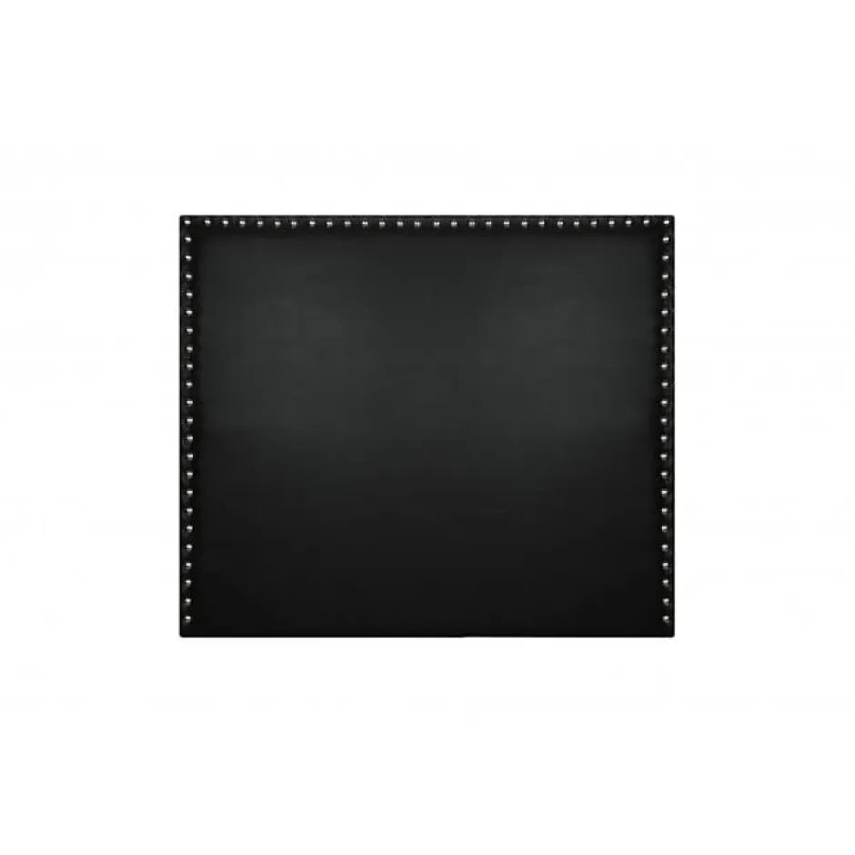 Eccox Tête de lit - - Lily - Similicuir noir - 120 cm de hauteur - Rembourrage en mousse HR