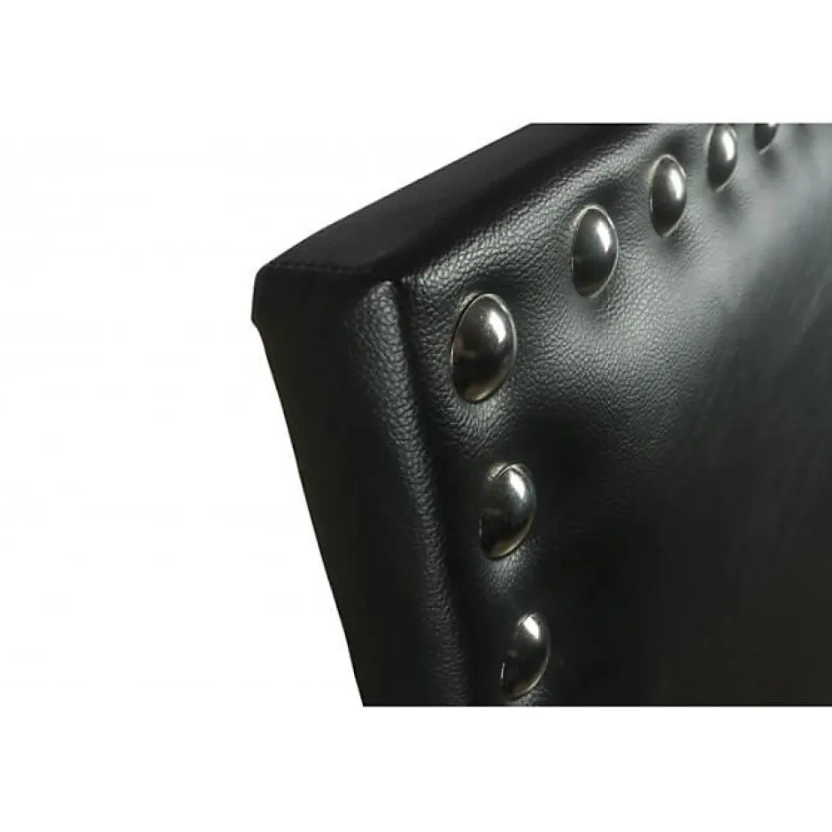 Eccox Tête de lit - - Lily - Similicuir noir - 120 cm de hauteur - Rembourrage en mousse HR