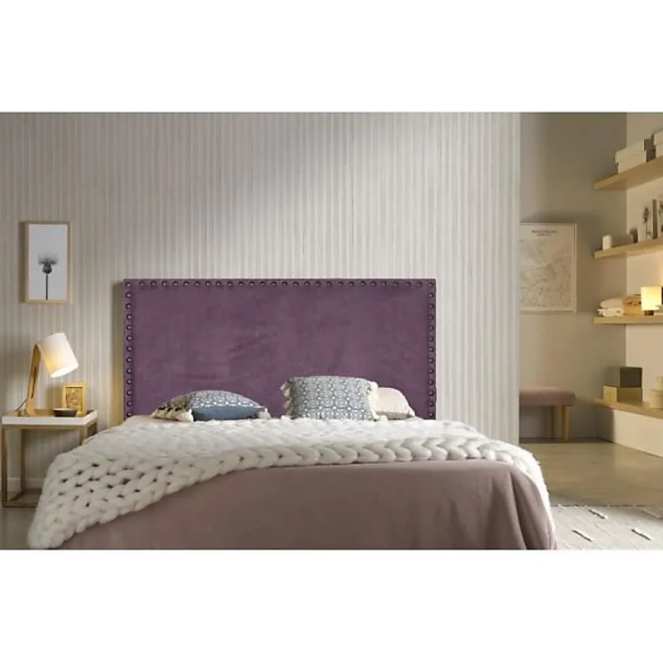 Eccox Tête de lit - - Lirio - Tissu violet - Antitache - 160 cm de large