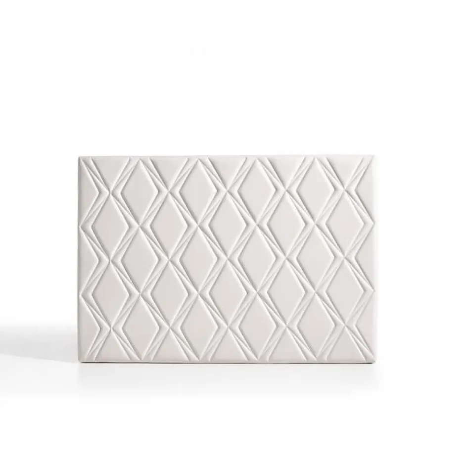 Eccox Tête de lit - - Rubi - Similicuir blanc - 160 cm - Design classique