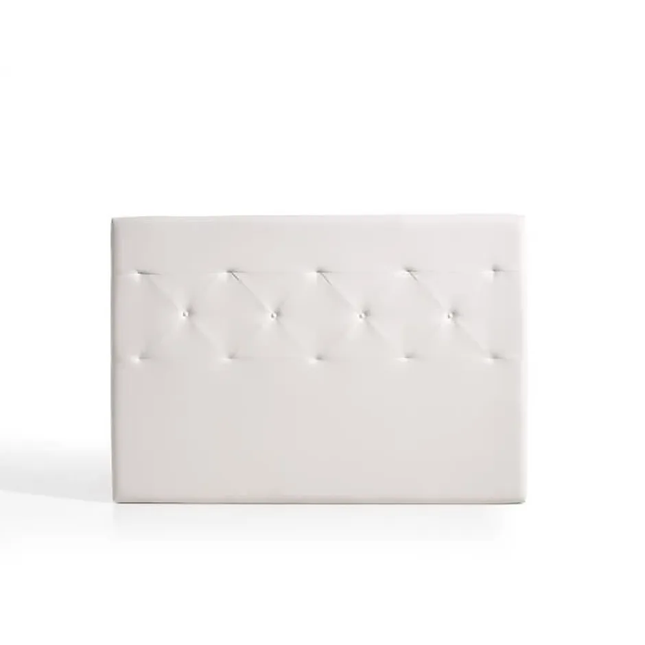 Eccox Tête de lit - - Zafiro - Similicuir - Blanc - 115x115x8 cm
