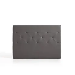Eccox Tête de lit - - Zafiro - Similicuir - Gris - 160 cm - Aquaclean