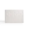 Eccox Tête de lit - - Zafiro - Similicuir blanc - 115x115x8 cm - Aquaclean antitache