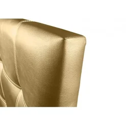 Eccox Tête de lit - Iris - Similicuir doré - 145 cm - Épaisseur 8 cm - Fabrication artisanale Outlet