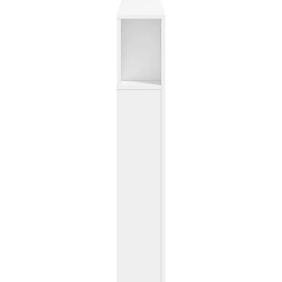 Vidaxl Tête de lit à LED blanc 120x18,5x103,5 cm bois d'ingénierie New