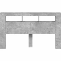 Vidaxl Tête de lit à LED gris béton 180x18,5x103,5cm bois d'ingénierie