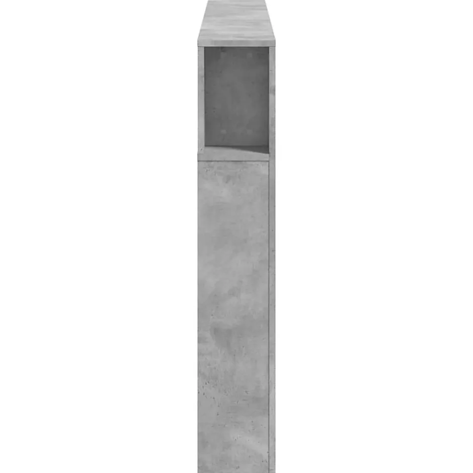 Vidaxl Tête de lit à LED gris béton 180x18,5x103,5cm bois d'ingénierie