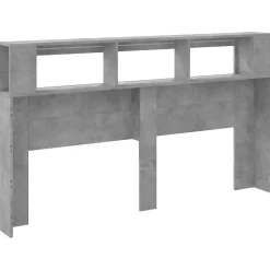 Vidaxl Tête de lit à LED gris béton 180x18,5x103,5cm bois d'ingénierie