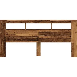 Vidaxl Tête de lit à LED vieux bois 220x18,5x103,5cm bois d'ingénierie