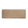 Eccox Tête de lit 120 Mur Brique Tissu Anti-Tache 152x57x5cm Camel Clair. New