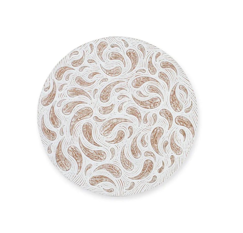 Giner y Colomer SL Tête de lit - panneau décoratif artisanal en MDF blanc décapé
