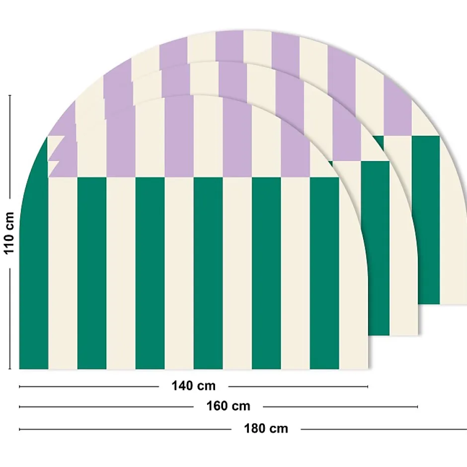 99Deco Tête de lit - Rythmo - intissé 225g/m² - pré-encollé - Violet - 110x160cm Best